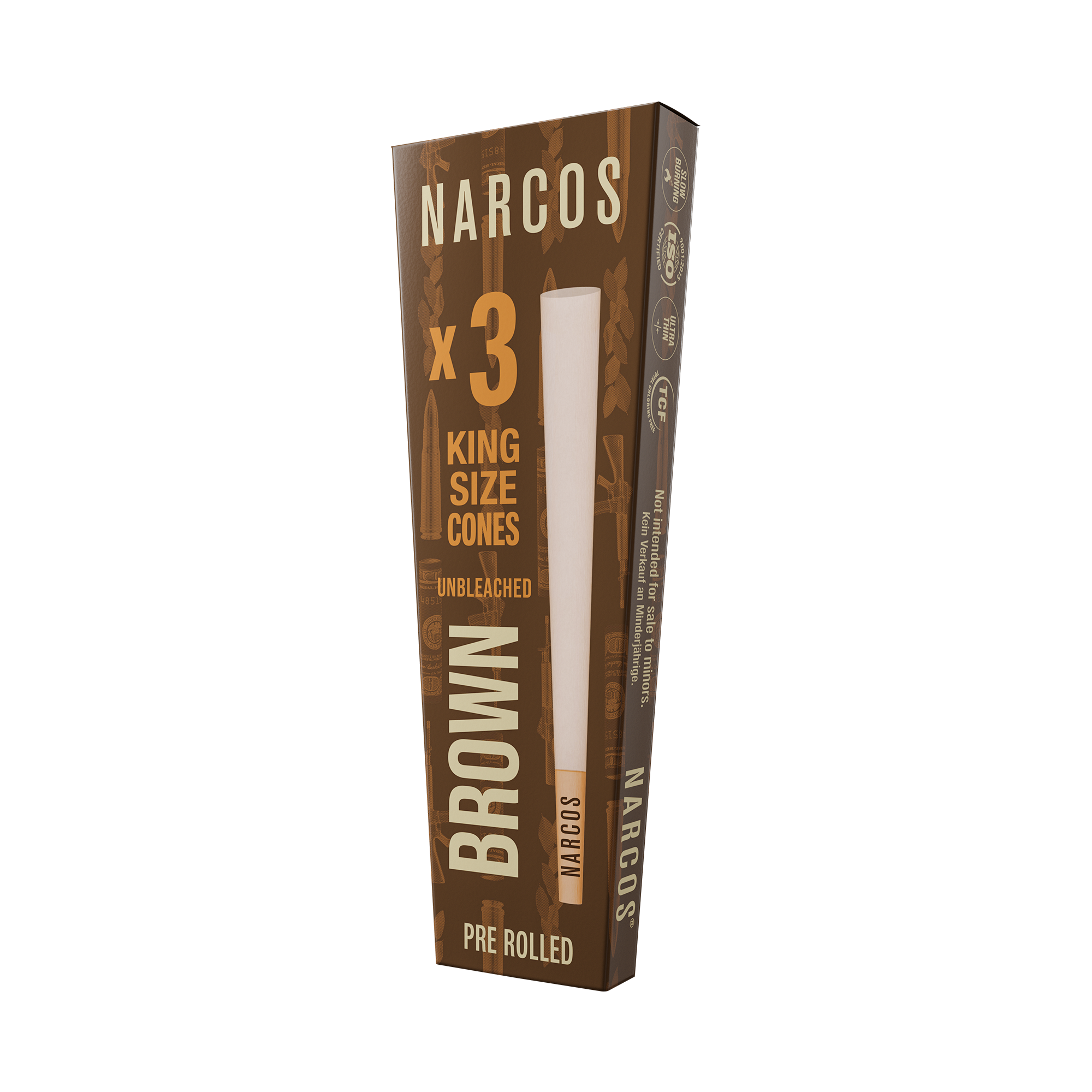 Narcos Cones display, brown edition 32×3 pieces