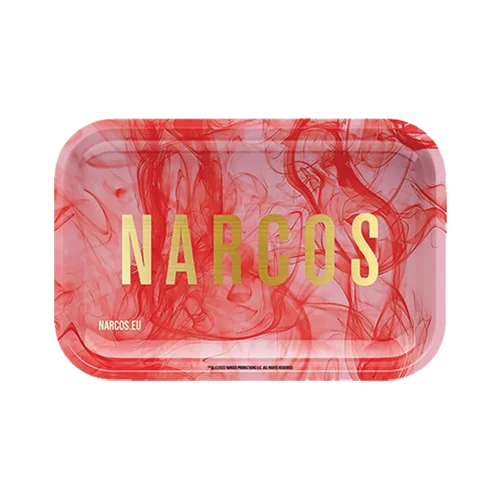 Narcos Geschenkset – Rosa Tray Edition | Grinder, Feuerzeug, Filtertips & Papers