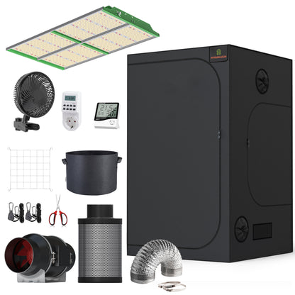 MyGanja24 Pro LED Growbox Komplettset 120x120x200cm