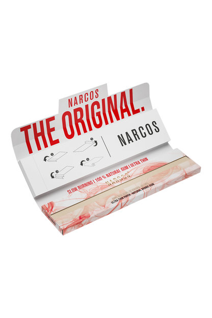 Narcos King Size slim pink + tips (Display 24 pieces)