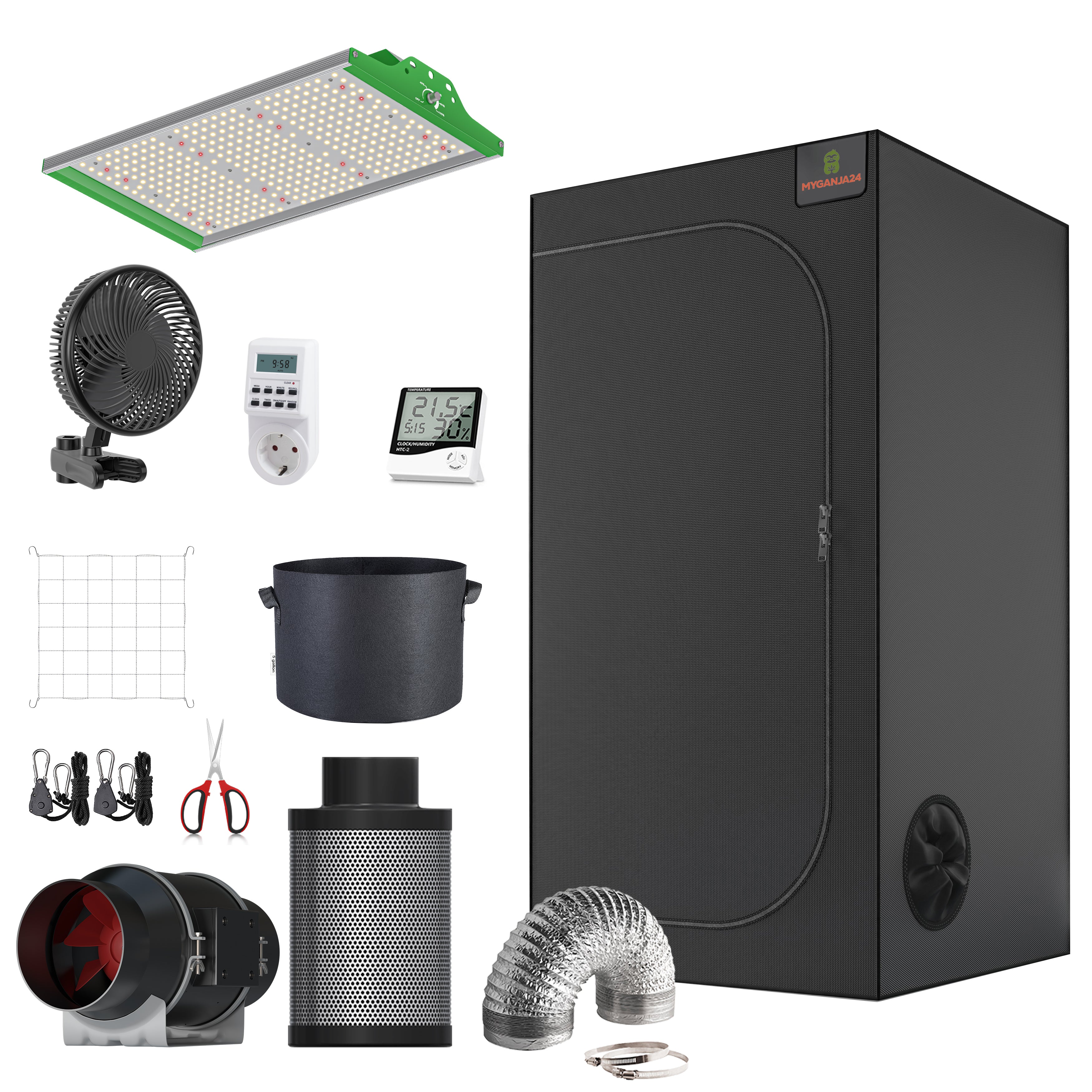 My Ganja 24 Pro 100W LED Growbox Komplettset 60x60x120cm