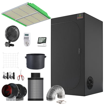 MyGanja24 Pro 200W LED Growbox Komplettset 80x80x180cm