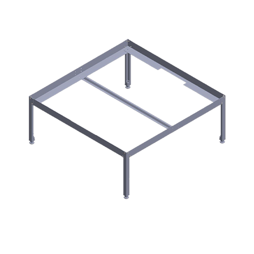 Metal grow table 80 x 80 cm