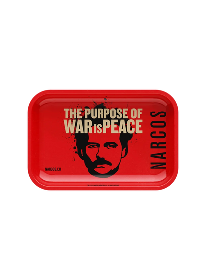 Narcos Geschenkset small– Red Edition | Metall-Tray, Grinder, Feuerzeug, Tips & Papers