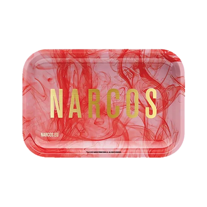 Narcos Geschenkset – Rosa Tray Edition | Grinder, Feuerzeug, Filtertips & Papers